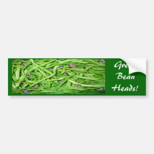 Grönt Bean Head! Bildekal