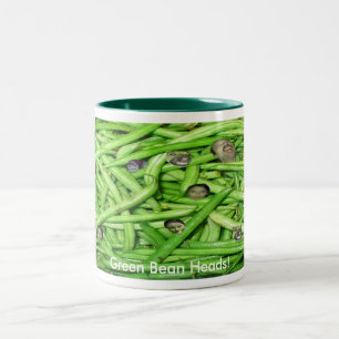 Grönt Bean Head! Två-Tonad Mugg