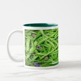 Grönt Bean Head! Två-Tonad Mugg