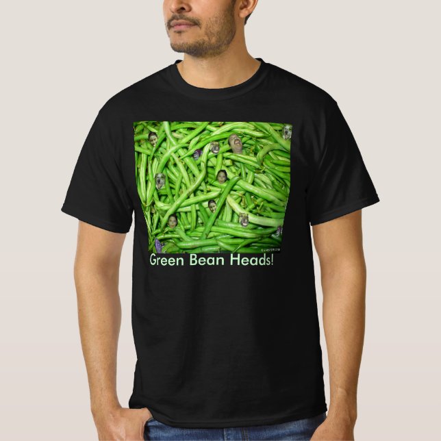 Grönt Bean Head Ventive Tee Shirt (Framsida)