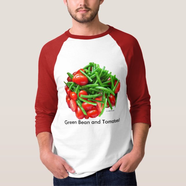Grönt Bean och Tomater Tee (Framsida)