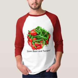 Grönt Bean och Tomater Tee Shirt