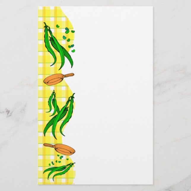 Grönt Bean Retro-Gult-utfällbar fälla Flygblad (Framsidan)