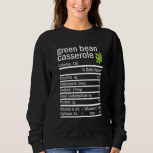 Grönt Beans Casserole Nutrition Facts Thanksgiving T Shirt