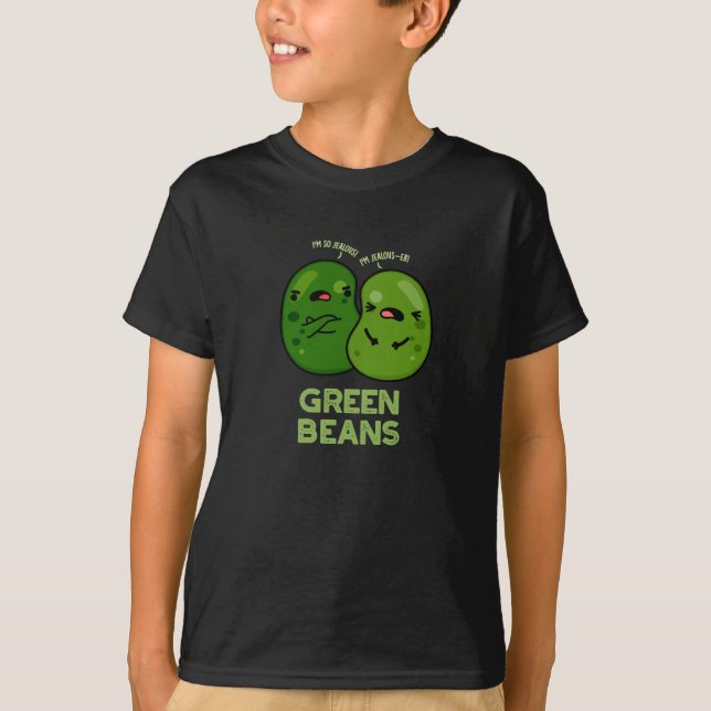 Grönt Beans Funny Jeverse Bean Pun Mörk BG T Shirt (Framsida)