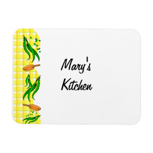 Grönt Beans Land Gult Play Anpassningsbar Kitchen  Magnet