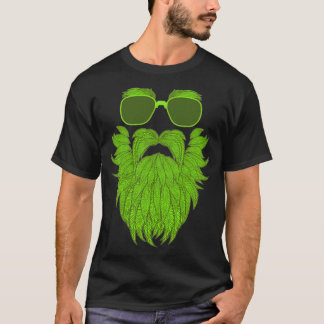 Grönt Beard Man T Shirt