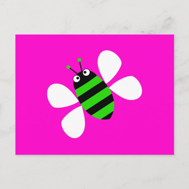 Grönt Bee Vykort (Framsida)