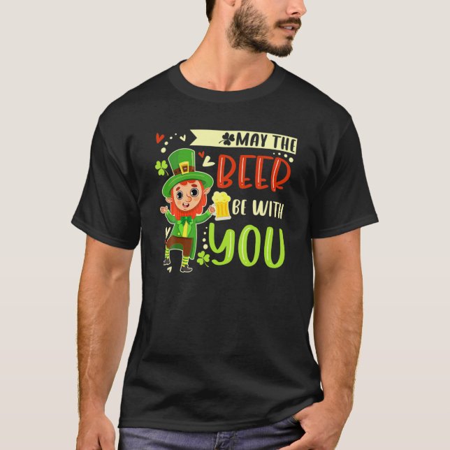 Grönt Beer Irish Drinking Funny St patricks day Ou T Shirt (Framsida)