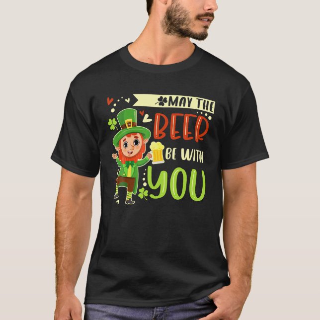Grönt Beer Irish Drinking Funny St patricks day Ou T Shirt (Framsida)