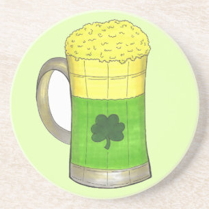 Grönt Beer Irish Shamrock St. Patrick's Day Underlägg