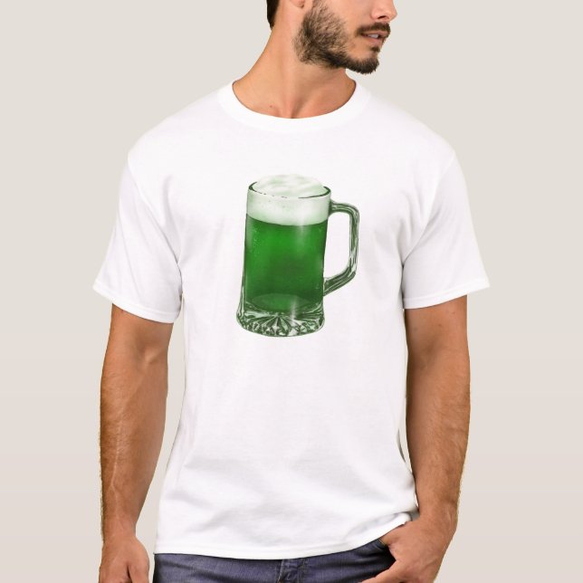 Grönt Beer Mugg T-Shirt (Framsida)