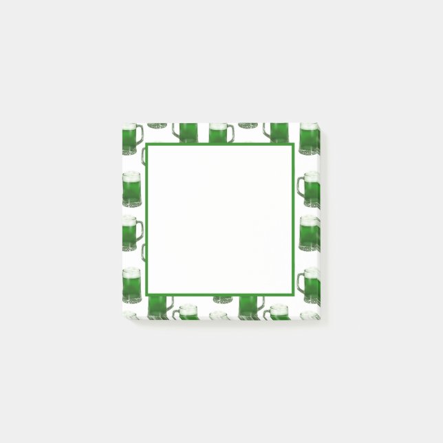 Grönt Beer Mugg - vitanteckningar Post-it Block (Framsida)
