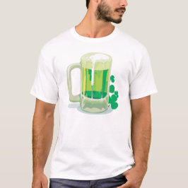 Grönt Beer och Shamrock Tee Shirt