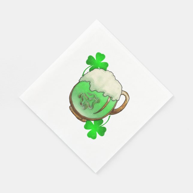 Grönt Beer Pappersservett (Hörn)