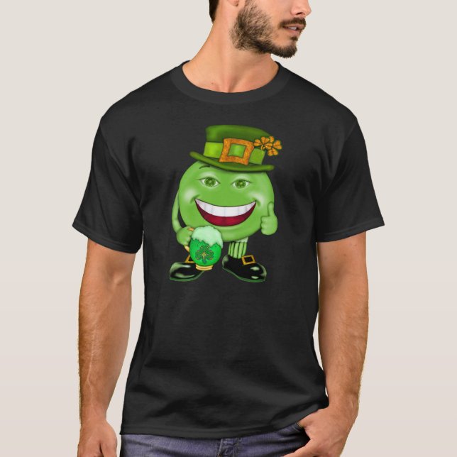 Grönt Beer & Shamrocks T-shirt (Framsida)