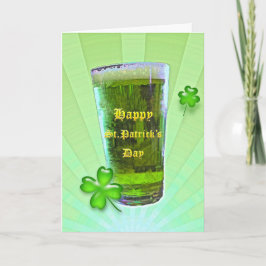 Grönt Beer St. Patrick's Day Kort