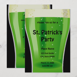 Grönt Beer St. Patrick's Day Party Investigation Inbjudningar