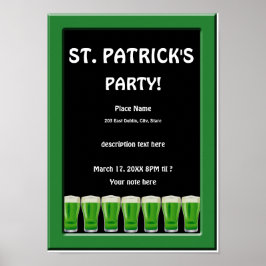 Grönt Beer St Patrick's Party Poster 2