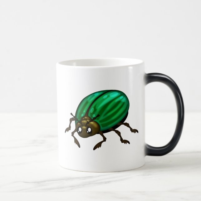 Grönt Beetle Morphing Färg Mugg (Höger)