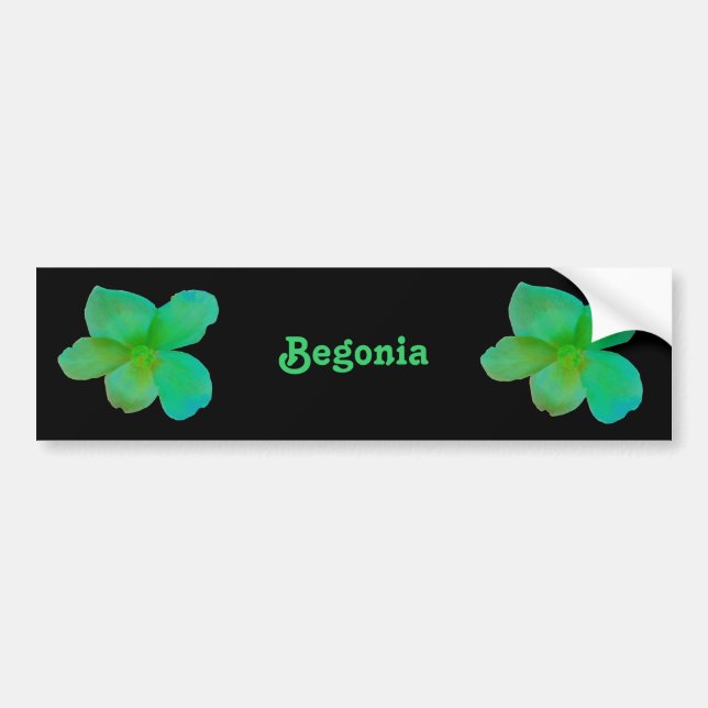 Grönt Begonia Anpassade Bumper Sticker Bildekal (Framsidan)