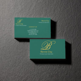 Grönt Beige Elegant Real Gods Agent Visitkort