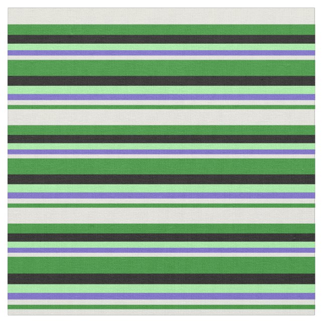 Grönt, Beige, Slate Blue, Grönt & Black Tyg (Närbild)