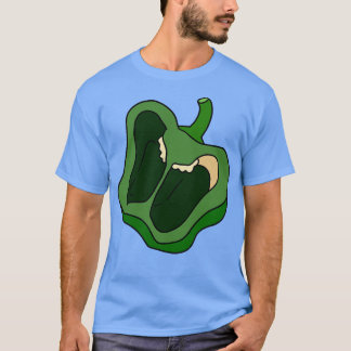 Grönt Bell Pepper-halvsegment T Shirt