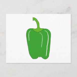 Grönt Bell Pepper. Hela. Vykort