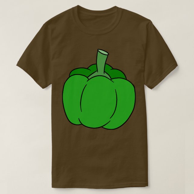 Grönt Bell Pepper T Shirt (Design framsida)