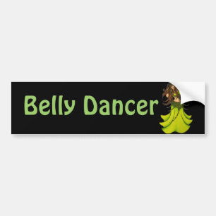Grönt Belly Dancer Bildekal