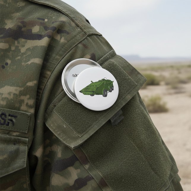 Grönt bepansrat militärfordon knapp (Skapare uppladdad)