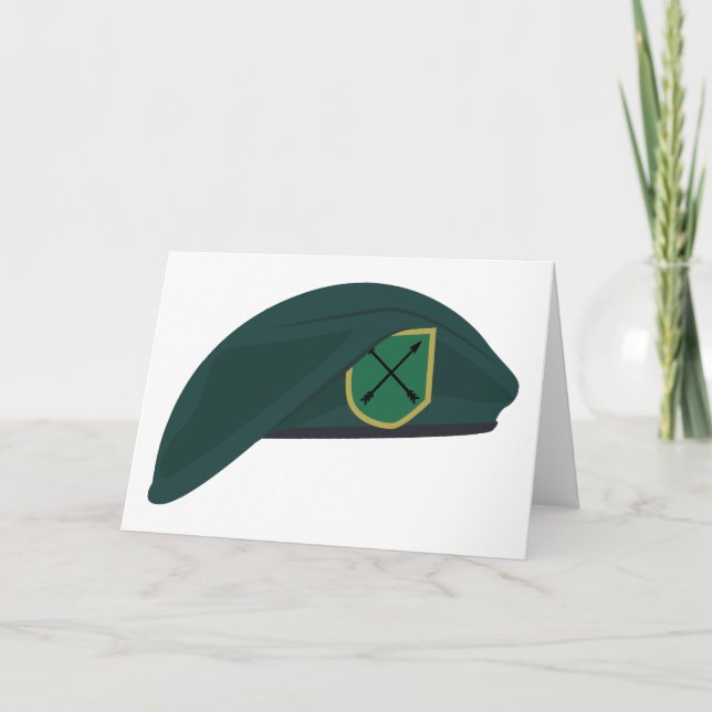 Grönt Beret Kort (Framsida)