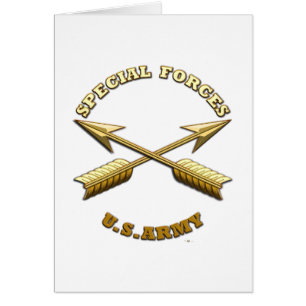 Grönt Berets Gren Insignia Hälsningskort