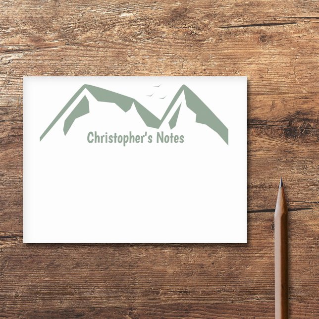Grönt bergen post-it block (Green Mountains Post-it Notes)