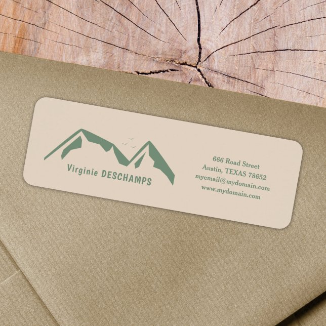 Grönt bergens returadressetikett returadress etikett (Green Mountains Return Address Label)