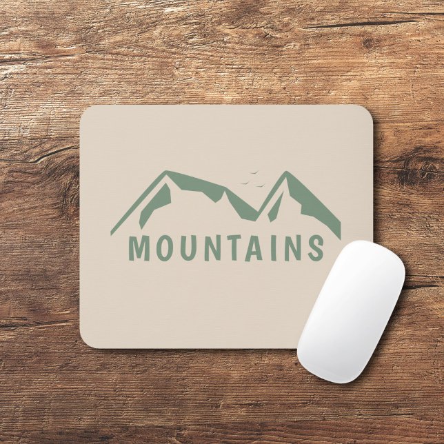 Grönt bergsmusknapp musmatta (Green Mountains Mouse Pad)