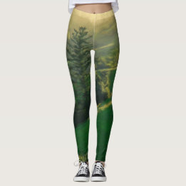 Grönt Bergspån Leggings