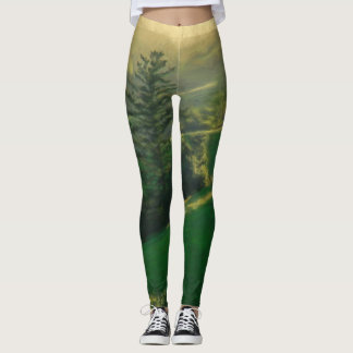 Grönt Bergspån Leggings