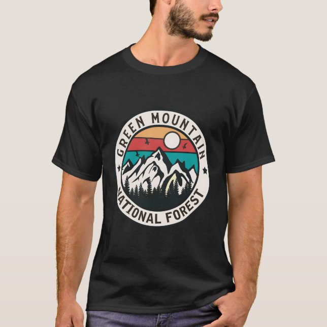 Grönt bergsskogsområden t shirt (Framsida)