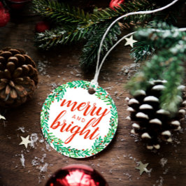 Grönt Berry Wandery Merry & Bright God jul Gåvor Etiketter