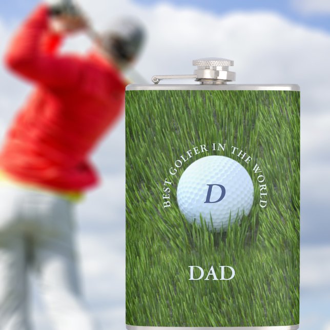 Grönt Best Golfer i Golf-temkolven Fickplunta (For the best golfer in the world. Just add their initial and name to this green flask)