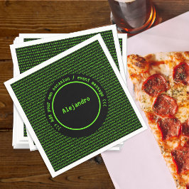 Grönt Binary Maskin-kod - Datoraffärskillar Pappersservett