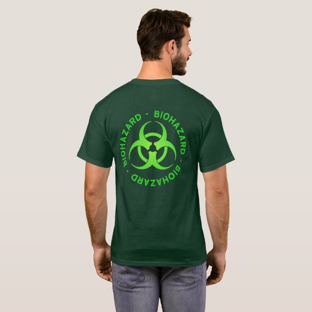 Grönt Biohazard Symbol Shirt (baksida) Tröja (Hel baksida)