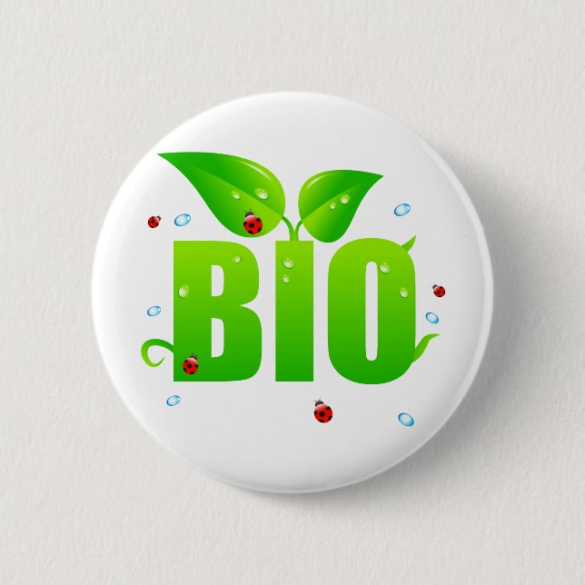 Grönt biologic organiskt naturligt knapp (Framsida)