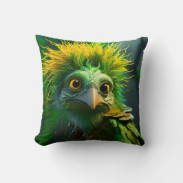 Grönt Bird Kudde