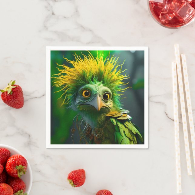 Grönt Bird Pappersservett (Insitu)