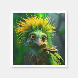 Grönt Bird Pappersservett