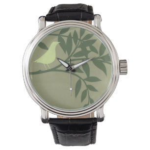 Grönt Bird Pery på Grönt Gren Armbandsur