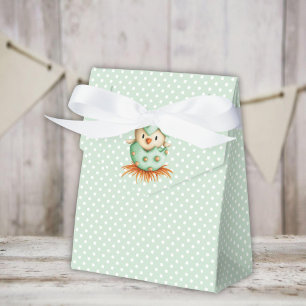 Grönt Bird Polka Dot Presentaskar